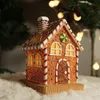 Oggetti decorativi Figurine Saakar Resina di Natale Casa di pan di zenzero casa soggiorno interiori navada decorazioni Accessori per artigianato Collezione artigianato 230818