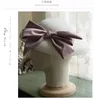 Beretten Elegant Purple Bowknot Fascinator Wedding Bridal Hairclip Hat voor feestcocktailhoofdstuk Lady Floral Pattern Headwar