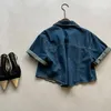 Giacche da donna 2023 Giacca estiva Summer Retro Short Short Denim Coat Design Top H9912