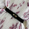 Robes décontractées de base Été Nouvelles femmes robe plissée mi-longue avec des ceintures rond couches demi-manches élégantes robes imprimées de fleurs vintage Vestidos 2024