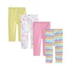 Spodnie Kiddiezoom 4PCS Baby Boy Girl Pants Four Seasons Cartoon Botton Urodzone ubrania