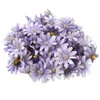 Dekorativa blommor 100 st/påse Lätt att underhålla konstgjorda blommhuvud Fadeless Tyg Vacker Garland Fake Wedding Decor