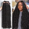 30 40 tum Loose Deep Wave Human Hair 2 3 4 5 Bunds Curly Weavy Bundle Hair Extension Brasiliansk remy hår för kvinnor