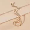 Backs Earrings Snake Ear Clip Crystal For Women Vintage Without Piercing Exaggerated Personaltiy Cuff Female Jewelry Gifts