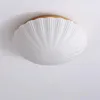 Plafonniers Shell Verre Art Nordique Décor Intérieur Pour La Maison Loft Salon Chambre Lampe Pendentif Lustre Luminaire