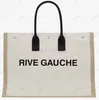 LouLou Bags Tote ys Rive Bag Gauche Grande 48cm As bolsas femininas masculinas Totes Shopping Bag Weave Bolso de grande capacidade Verão Viagem Praia Ombro Lona