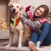 ドッグアパレルクリスマスペットビブ調整可能な唾液タオル子犬猫ネックスカーフバンダナカラートライアングルビブネッカチーフアクセサリー230818