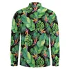 Camicie casual da uomo giungla camicia tropicale camicia uccello di paradiso maniche lunghe camicette estetiche a molla mora