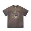 Fb7l T-shirts pour hommes Saint Michael American Heart Box Angel Print Manches courtes Lavable Old Casual T-shirt en vrac et pour femmes