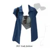 Frauenblusen Korean Fashion Blue Denim Shirt Frauen Sommer Ärmel und Außenstehende tragen kausale lose Strickjacke Waschanlage Vintage Coat Jacket Tops