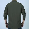 Chemises décontractées pour hommes 2023 automne Cargo militaire Polyester à manches longues extérieur tactique vêtements grande taille