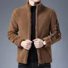 Men's Fleece Lined Lamb Fur Jacket - Autumn Winter Collection, Thickened and Warm Casual Leather Coat