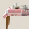 Tale da mesa Pink Feliz Natal Christmas Retangular House Dining Room Tap