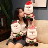 Plush Dolls 28-50CM Lovely Santa Claus Plush Toy Stuffed Animal Doll Father Christmas Plushie Toys Soft Pillow Nice Gifts For Children 230818