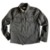 Mens jas jas met enkele lens revers shirt jas kleding geverfd hulpprogramma jas buitenheren Cardigan Coat kleding xxl