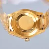 Yellow Gold Full Diamonds Mens Watch V6 Classic Luxury Watches ETA 2836 Automatisk 28800VPH SAPPHIRE Crystal Waterproof