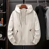 Herrenjacken Frühling Herbst Casual Windbreaker Männlich Plus Größe 5xl 6xl 7xl 8xl Männer Kapuze Fashion Dünner Mantel Hip Hop Oberbekleidung