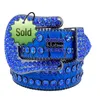 1Designer BB Simon -bälten för män Kvinnor Shiny Diamond Belt Black On Black Blue White Multicolour With Bling Rhinestones As Gift691aa