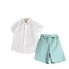 Traccetti da uomo Outfit Luxury Boys Kids Summer Designer per bambini Boy Short Short Short Shirt Set Fashion Half Shorts 2ps Suit