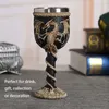 Vinglas med coolaste gotiska harts rostfritt stål Dragon Skull Goblet Retro Claw Glass Cocktail Whisky Cup Party Bar Drinkware 230818