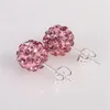 Orecchini per borchie 19 Colore 10mm Rhinestone Micro Disco Orecchino di cristallo a sfera per donne Jewelr