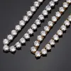 3 Griffes 3 Mm Plaqué Or 925 Argent Sterling Vvs Moissanite Diamant Tennis Chaîne Bracelet Collier