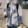 Mäns ner parkas hiphop vinter harajuku överdimensionerade män bubbla kappa slips färg jacka man streetwear par casual parkas koreanska y2k puffer jackor 230815