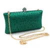 Väskor grön kvällskoppling handväska med kedja handväskor kvinnlig nattkoppling högkvalitativ parti axel crossbody väskor säck en dos