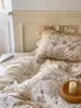 Bedding Sets French Retro Princess Wind Lace Pleated Bed Four-piece Skirt Sheets Quilt Cover Cotton.