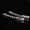 Kolye Küpe Seti 1SET Düğün Gelin Rhinestone Crystal Drop Jewelry Chic