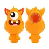 Colorful Silicone Pipes Halloween Rat Toothed Monster Style Glass Filter Nineholes Screen Bowl Portable Herb Tobacco Cigarette Holder Smoking Handpipes DHL