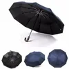 Paraplyer automatiska vikta paraply män kvinnor 10k stark vindtät regn anti uv solskydd trähandtag paraguas