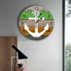 Wall Clocks Retro Farm Spring And Summer Earth Color Gradient Clock Dinning Restaurant Cafe Decor Round Home Decoration