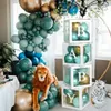 Andra evenemangsfest levererar transparent bokstav baby shower Box Birthday Wedding Namn Ballong 1: a Dekorationer Kids Babyshower Girl 230818