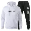 Nieuwe Men Women Tracksuit Brand Letter Afdruk Fashion Sets Casual pullover 15 Kleur Warm Tracksuit 2 -delige Hoodies Sweatshirts en trainingsset set