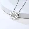 Pendant Necklaces 2023 Classic Double Heart Necklace For Grandma Trendy Letter Stainless Steel Gift Jewelry