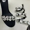 Rene Crystal lamp Snake Strass Sandalen Dames Grote graankristaldecoratie hoge sandalen Luxe ontwerpers Enkelwikkelschoen voor dames fabriek