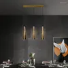 Candelabros AiPaiTe Candelabro de cristal LED moderno Dormitorio Mesita de noche Comedor Techo dorado / negro