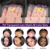 220% densité Lace Front perruques de cheveux humains 13X4 perruques frontales en dentelle droite pour les femmes brésiliennes pré-plumées Hairline avec des perruques de cheveux de bébé