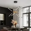 Chandeliers Nordic Light Chandellier Modern For Dining Room Kitchen LED Black And Gold Chandelier Creative Simple Design Suspension