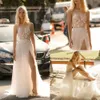 Gali Karten 2023 New Beach Wedding Dresses A Line Jewel Lace Split Sleeveless Bridal Gowns Plus Size Bohemia robe de mariee 8261