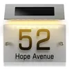 Garden Decorations House Number Address Light Numbers Houses Front Door Signs Solar Doorplate Lamp Outdoor Tools 230818