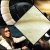Housses de volant 2pcs 15 pouces Warm Auto Car Cover Universal Sleeve Protector (Gris)
