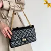 New Wave Chain Bag 2.55 Double Flap Bag Patent Leather Designer 10a Shoulder Bag 30cm Lady Diamond Lattice äkta kedjepåse Hobo CC Bag Caviar Clutch Cross Body With Box