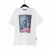 2023 Designer t camisetas de manga curta impressão masculina moda top No lugar Classic Crazy Mouth Spray Hunter Loose Tee Wings Classic T-shirt College Men Tee