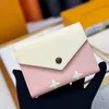 Fashion women's Designer wallets Cards holder Trifold Wallet Womens coin purse multi card slot clip purse high quality lychee texture Leather wallet with box