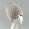 Beanie Skull Caps Skullies Beanies Bling Sequins Rabbit Fur Knitted Hat Soft Warm Winter Hats For Women Gorros Female Cap 230818