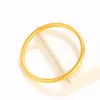 Bangle Ancient Brass Gold-Plated Armband Ring Smooth Inheritance Par Solid Net Red