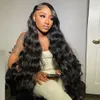 Body Wave 13x6 Hd Lace Frontal Wig 360 Full Glueless Wig Cheveux humains pré-plumés 30 40 pouces Body Wave Lace Front Perruques de cheveux humains