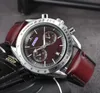 Sub quadl di lavoro automatico da uomo Stop Watch orologio in pelle inossidabile in acciaio inossidabile di lusso orologio da movimento al quarzo lumio